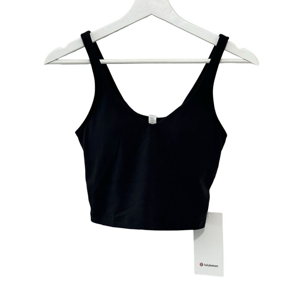 NWT Lululemon Align Tank Top Crop Womens 4 Black W1BSWS